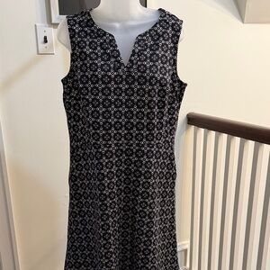 Croft & Barrow Black and White Geometric Midi Dress